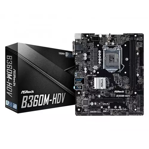 Asrock B360M-HDV 8th Gen DDR4 Motherboard