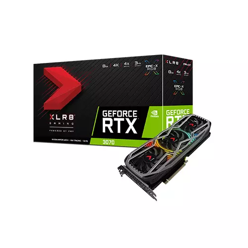 PNY GEFORCE RTX 3070 8GB XLR8 GAMING REVEL EPIC-X GRAPHICS CARD