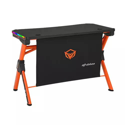MEETION MT-DSK20 RGB LED PC COMPUTER E-SPORT GAMING DESK (Black&Orange) - 2