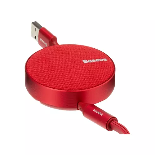 BASEUS FABRIC 3-IN-1 FLEXIBLE CABLE USB FOR M + L + T 3.5A 1.2M RED, CAMLT-BY09 - 1