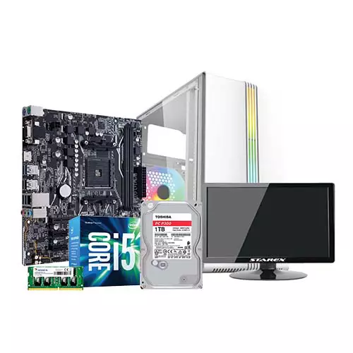 INTEL CORE I5 6TH GEN GIGABYTE GA-H110M-DS2V 8GB RAM 1 TB HDD 19 INCH MONITOR CORPORATE PC