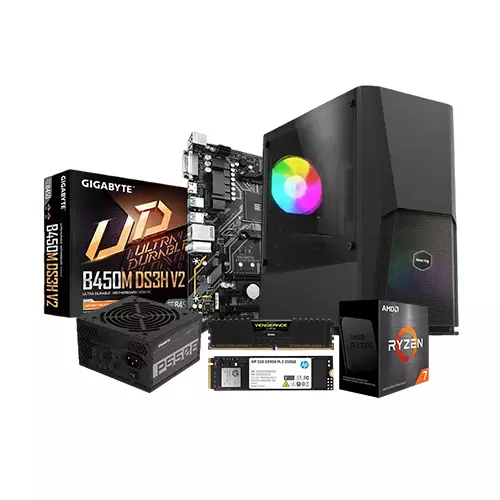 AMD RYZEN 7 5700G GIGABYTE B450M DS3H V2 8GB RAM 250GB SSD BUDGET PC