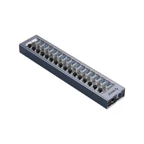 ORICO AT2U3-16AB 16 PORT 3.0 USB HUB WITH INDIVIDUAL SWITCHES & BLUE LED INDICATOR - 1