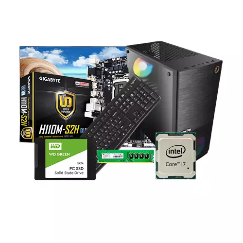 INTEL CORE I7 6TH GEN GIGABYTE H110M S2H 8GB RAM 480GB SSD 22 INCH MONITOR CORPORATE PC