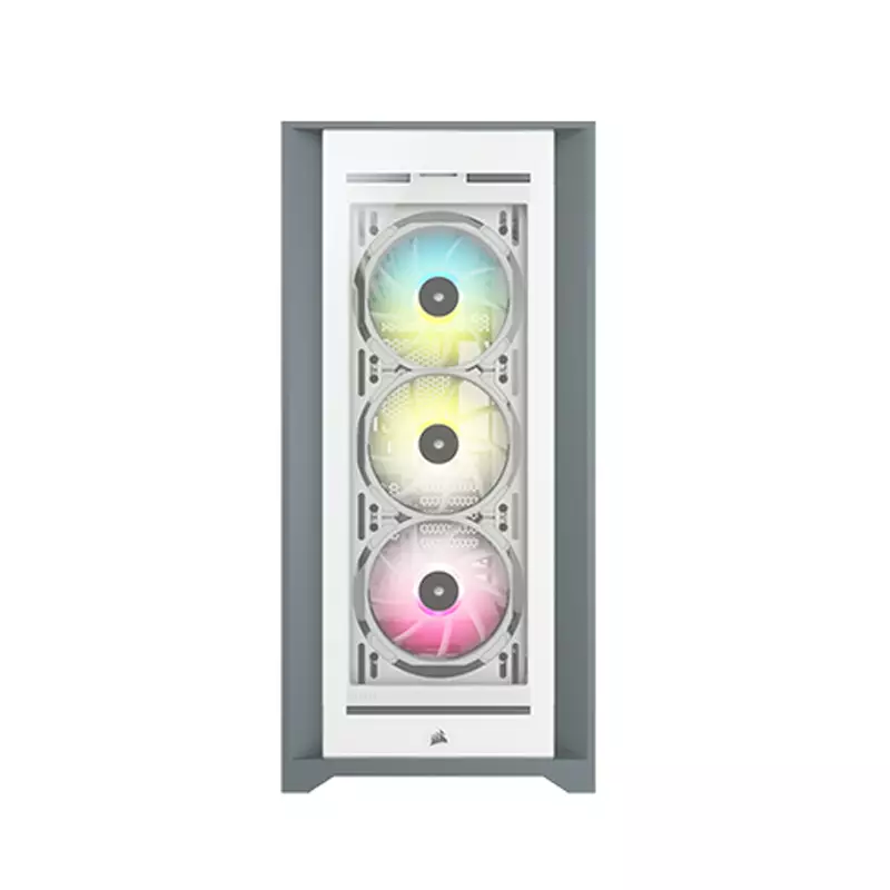 CORSAIR ICUE 5000X RGB MID-TOWER TEMPERED GLASS DESKTOP CASE - WHITE - 0