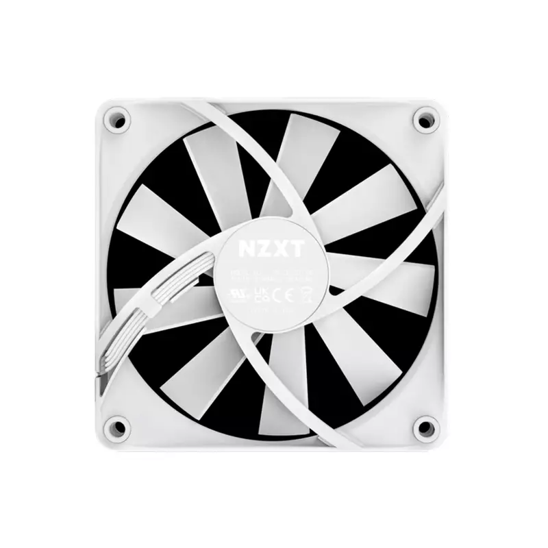 NZXT F120Q 120MM QUIET AIRFLOW CASE FAN - BLACK & WHITE - 5