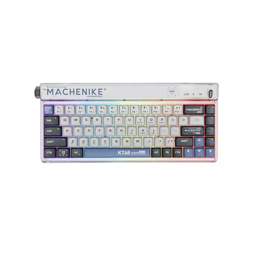 MACHENIKE KT68 TRI MODE RGB MECHANICAL KEYBOARD (WHITE)
