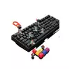 HXSJ L600 87 KEYS TWO-COLOR INJECTION KEYCAP WHITE BACKLIGHT DETACHABLE TYPE-C CABLE MECHANICAL KEYBOARD RED SWITCHES-1