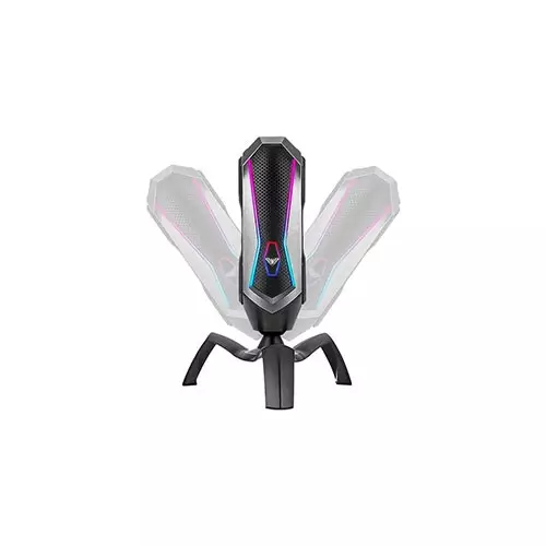 AULA T1 RGB USB WIRED GAMING DESKTOP MICROPHONE (BLACK) - 1