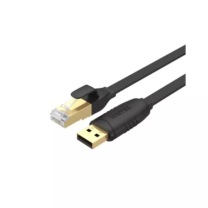 UNITEK RJ45 USB 2.0 to Console Rollover Flat Cable-1