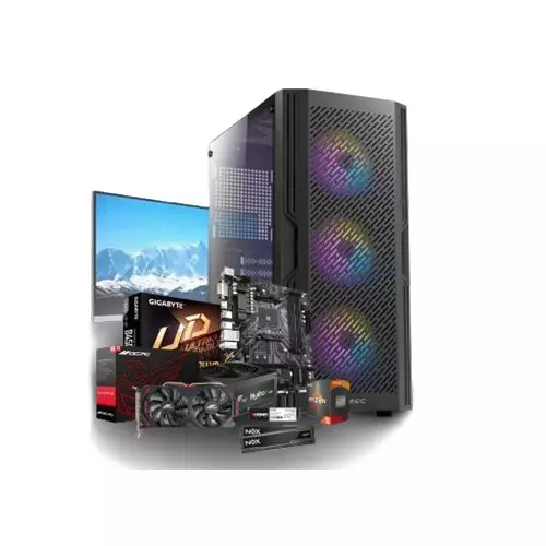AMD Ryzen 5 5600 GIGABYTE B450M Motherboard 16GB RAM 512GB SSD with 8GB Graphic Gaming PC