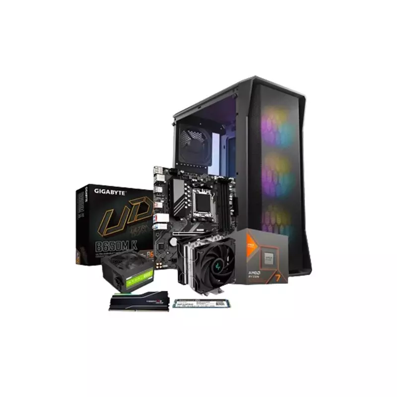 AMD Ryzen 7 8700G Gigabyte B650M K Motherboard 16GB RAM 512GB SSD Desktop PC