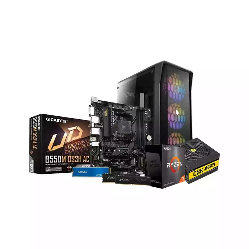 AMD Ryzen 7 5700G Gigabyte B550M DS3H Motherboard 16GB RAM 512GB SSD Desktop PC
