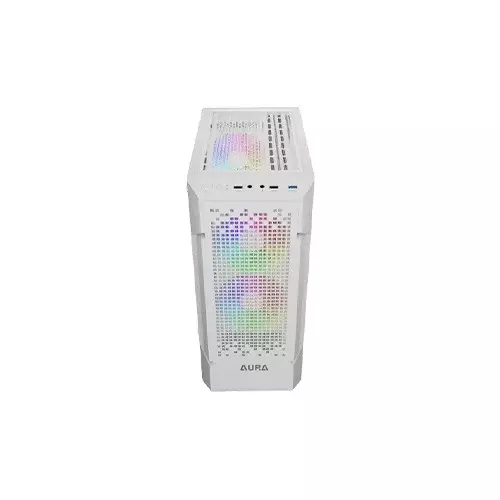 Gamdias AURA GC7 RGB ATX Mid-Tower Gaming Case (White) - 2