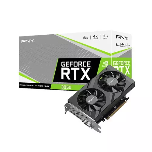 PNY GeForce RTX 3050 6GB Dual Fan VERT GDDR6 Graphics Card