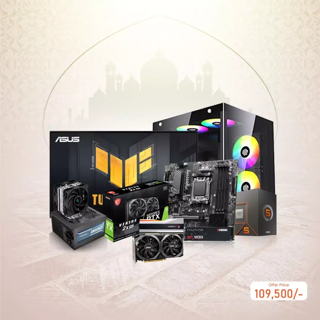 AMD Ryzen 5 8400F | MSI PRO B650M-P | 16GB RAM | 1TB SSD Desktop PC with RTX 3060 VENTUS 2X OC 12G Graphics Card