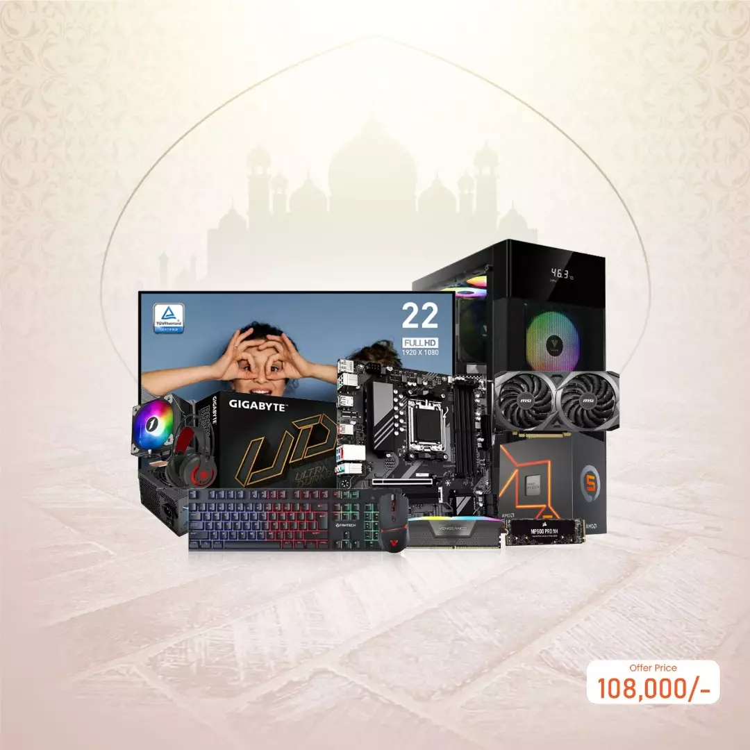 AMD RYZEN 5 7500F GIGABYTE B650M K 16GB RAM 1TB SSD Gaming PC with RTX 3060 VENTUS 2X OC 12GB Graphics