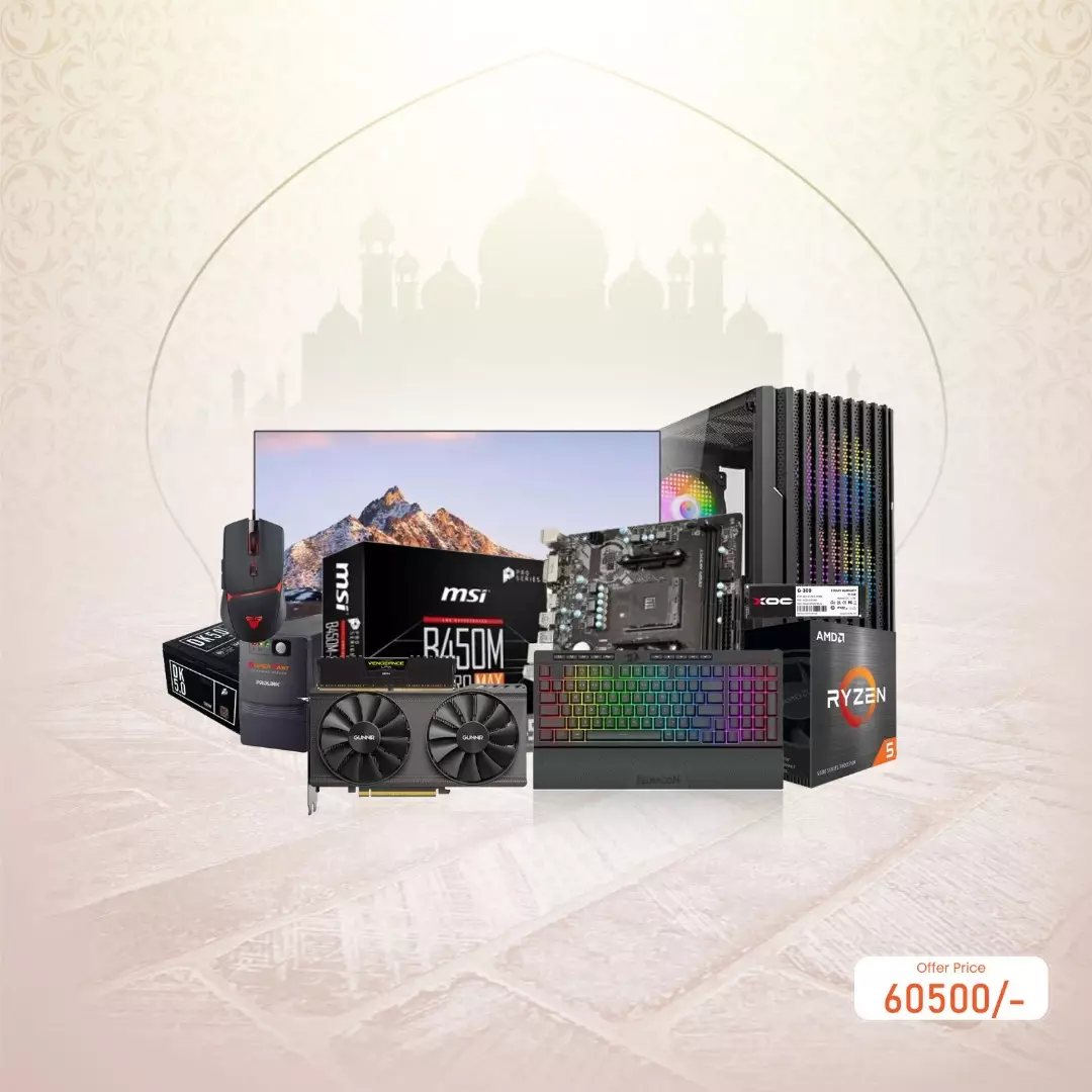 AMD RYZEN 5 5600 MSI B450M-A PRO MAX II 16GB RAM 512GB SSD Gaming PC with INTEL ARC A380 INDEX Graphics