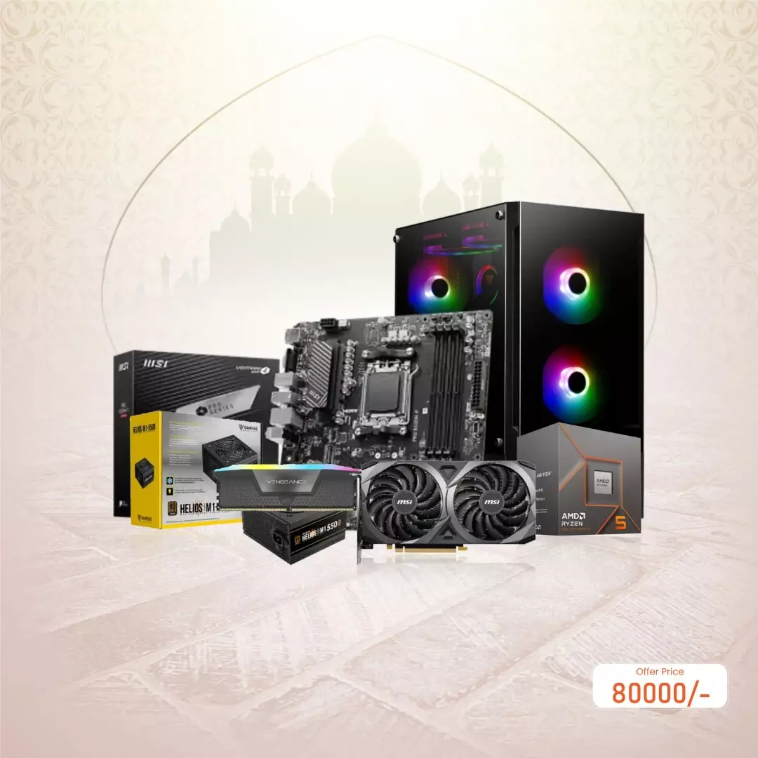 AMD Ryzen 5 8400F MSI PRO B650M-P AMD AM5 16GB RAM 512GB SSD Gamin PC with  RTX 3060 VENTUS 2X OC Graphics