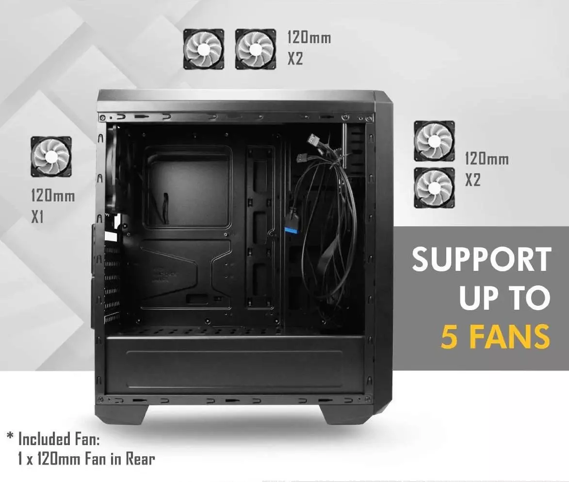 Antec NX200 ATX Mid Tower Cabinet Transparent Side Panel Gaming Case-1