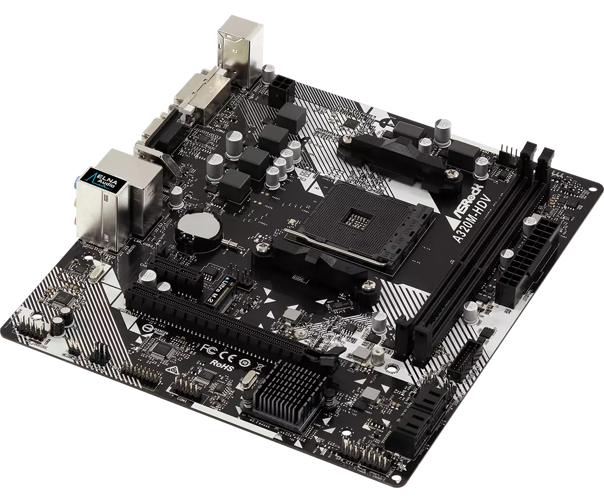 ASROCK A320M-HDV R4.0 AMD Motherboard - 1