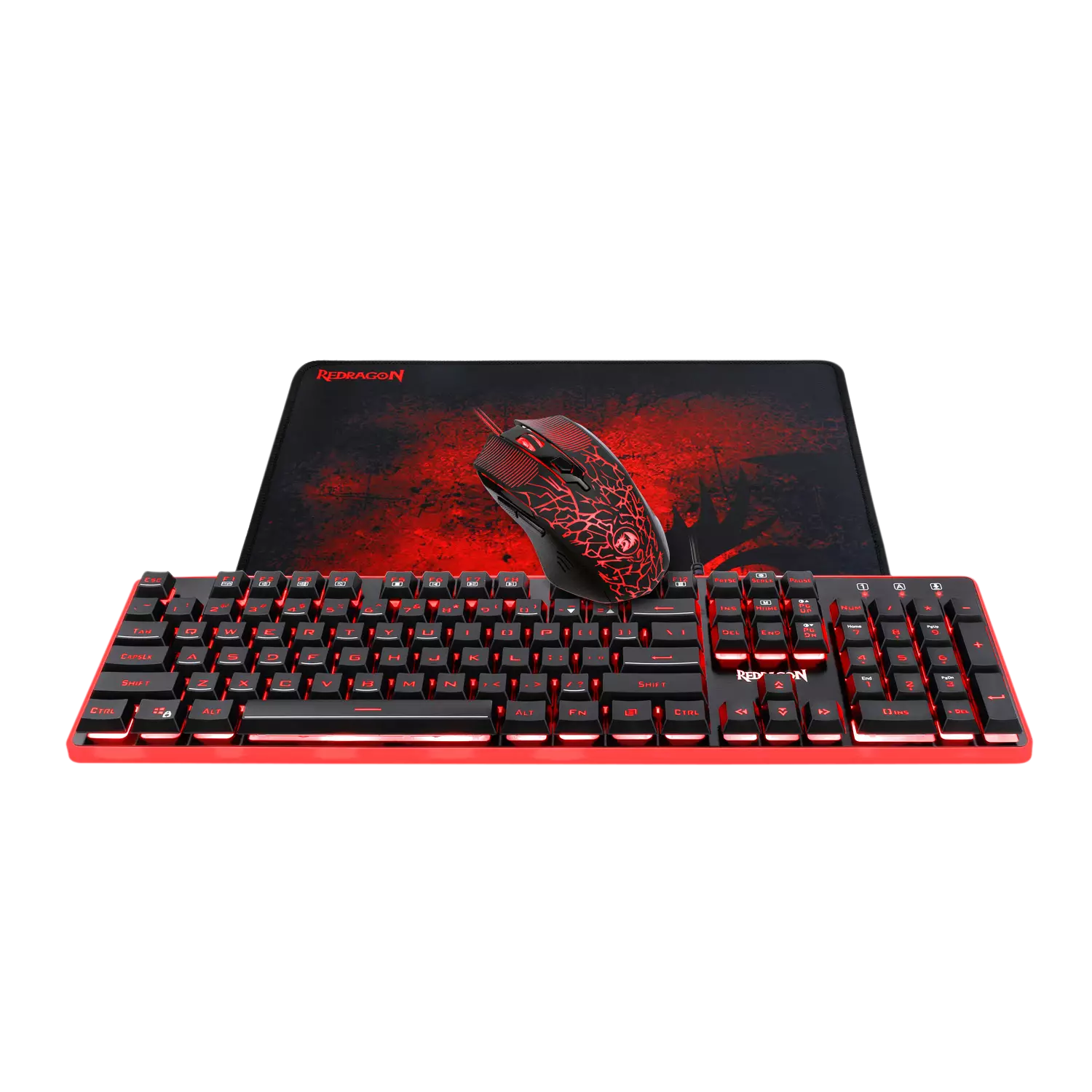 Redragon S107 Gaming Keyboard Mouse Mouse Pad Combo - 1