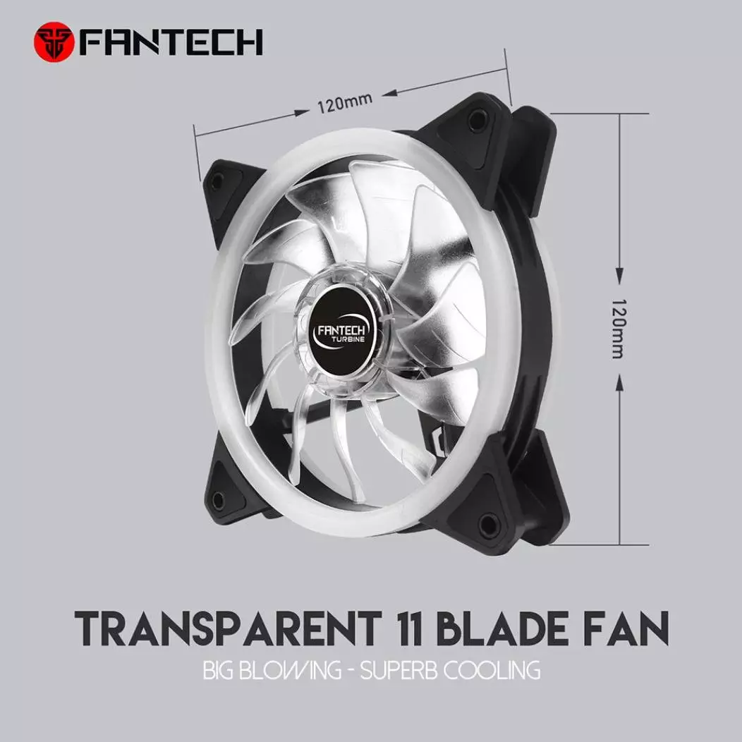 FANTECH FC124 TURBINE  RGB Computer Casing FAN - 1