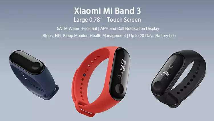 Xiaomi Mi Band 3 Global Version Smart Watch - 1