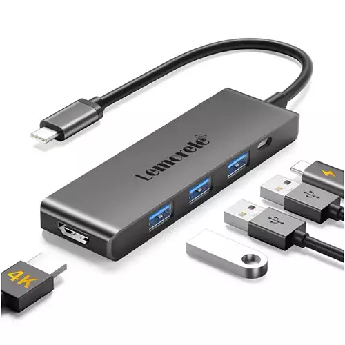 Lemorele TC22L USB-C 5-in-1 4K HDMI Hub - 1