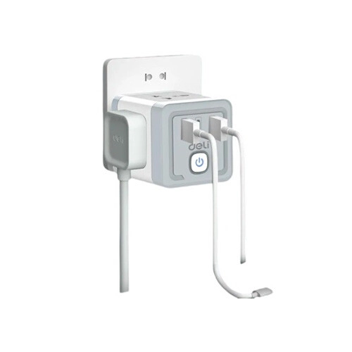 Deli ET426 2500W 4holes European Conventional Adapter - 1