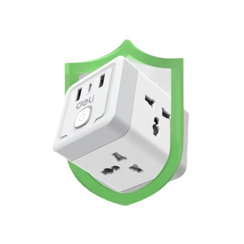 Deli ET426 2500W 4holes European Conventional Adapter - 2