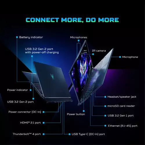 Acer PREDATOR HELIOS NEO 16S PHN16S-71 Core Ultra 7 255HX RTX 5060 16GB RAM 1TB SSD 16 inch AI Gaming Laptop-gallery-2