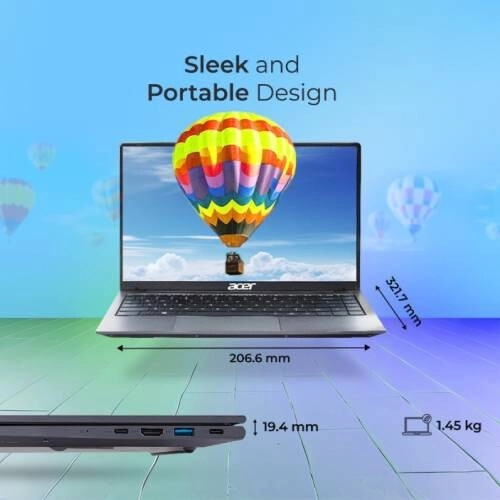 Acer Aspire 3 A324-53 Intel Core 3 100U 8GB RAM 256GB SSD 14 Inch Steel Gray Laptop - 1