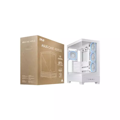 ASUS A31 PLUS Mid Tower ATX Desktop Case (White)-gallery-6