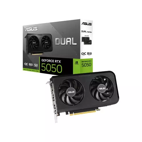 ASUS Dual GeForce RTX 5050 8GB GDDR6 OC Edition Graphics Card