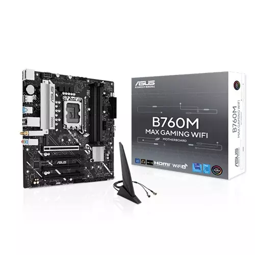 ASUS B760M MAX GAMING WIFI Intel LGA1700 DDR5 mATX  Motherboard