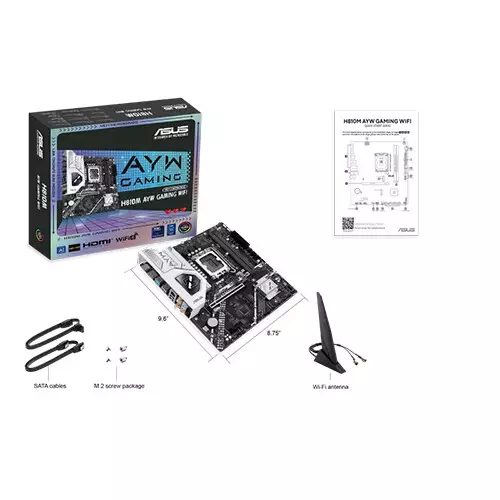 ASUS H810M AYW GAMING WIFI LGA1851 DDR5 mATX Motherboard - 4