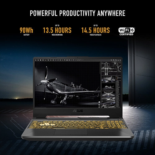 ASUS TUF Gaming A15 FA506NCQ-HN042W Ryzen 7-170 16GB RAM 512GB SSD 15.6-inch Gaming Laptop with  RTX 3050-4