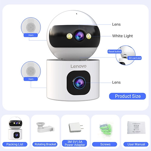 Lenovo XW1-U 3 MP Smart WiFi Camera with Built in Microphone-gallery-1