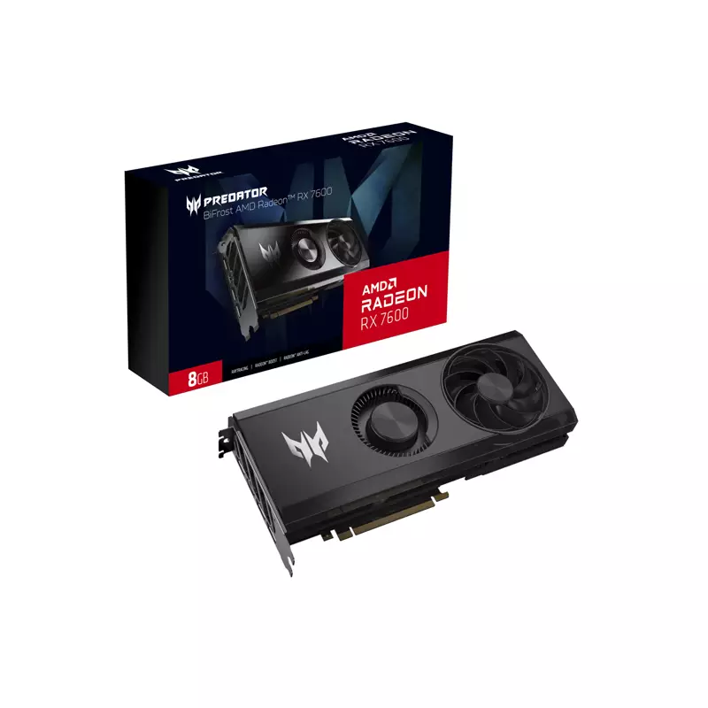 ACER BIFROST PREDATOR AMD RADEON RX 7600 OC 8GB GDDR6 GRAPHICS CARD