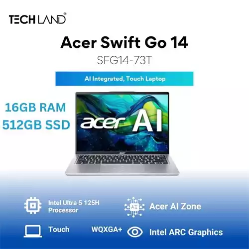 Acer Swift Go SFG14-73T Ultra 5 125H 14-Inch Touch Laptop