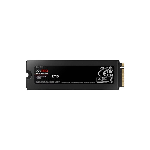 Samsung 990 PRO 2TB NVMe M.2 SSD with Heatsink (Black) - 1