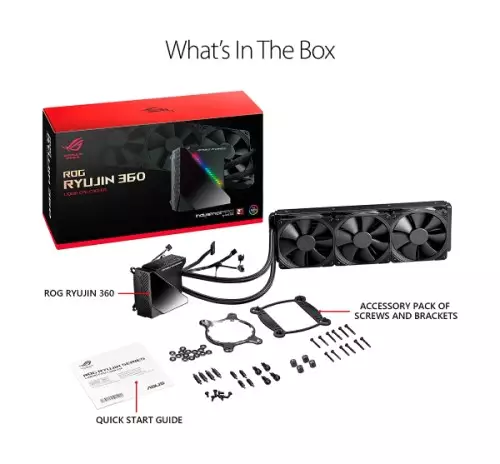 Asus ROG RYUJIN 360mm OLED All in One Liquid CPU Cooler - 3