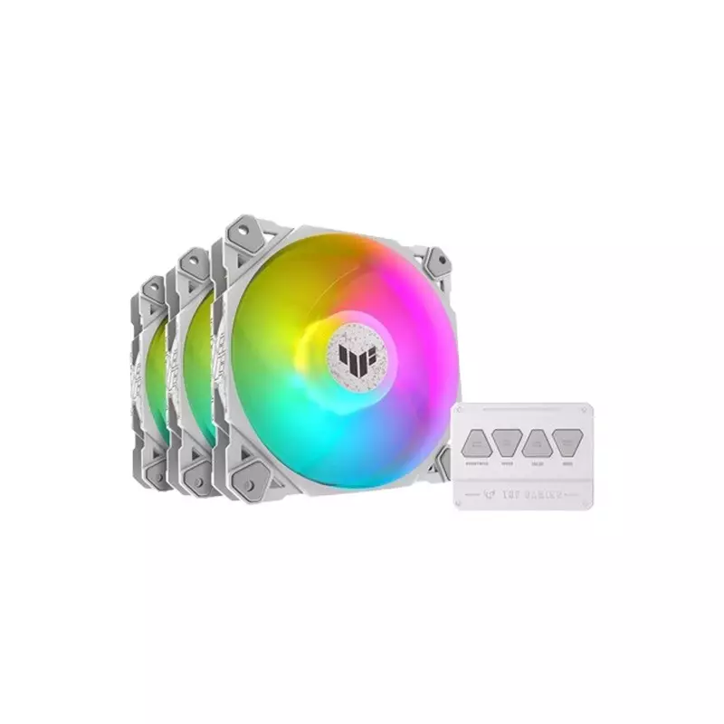 ASUS TUF TF120 3-IN-1 ARGB GAMING CASE COOLING FAN WHITE-gallery-1