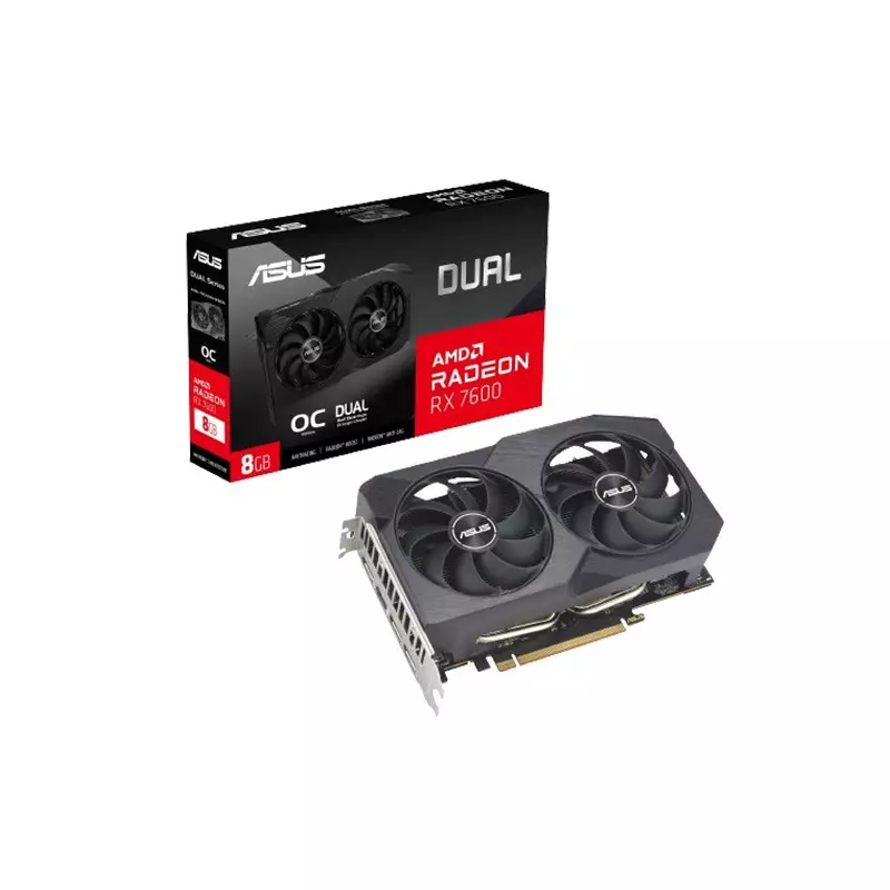 ASUS Dual Radeon RX 7600 V2 OC Edition 8GB GDDR6 Graphics Card