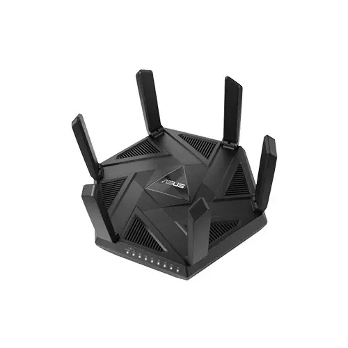 Asus RT-AXE7800 Tri-band WiFi AiMesh 6E (802.11ax) 2.5G Port Enhanced Network Security 6GHz Secure VPN Router (Black) - 2