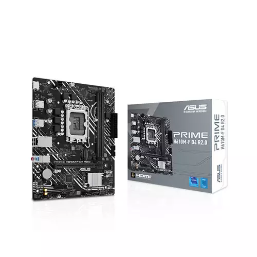 ASUS PRIME H610M-F D4 R2.0 Intel 14th & 13th Gen Micro-ATX Motherboard