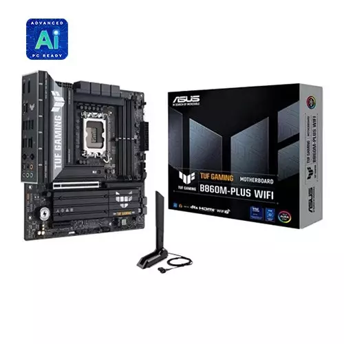 ASUS TUF GAMING B860M-PLUS WIFI Intel LGA1851 mATX Gaming Motherboard