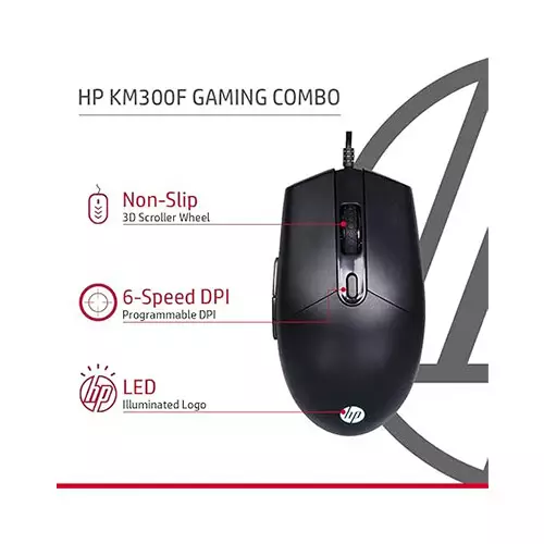 HP KM300F Wired USB Gaming Keyboard and Mouse Combo-1