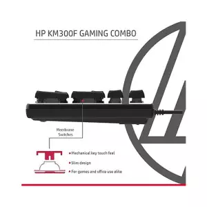 HP KM300F Wired USB Gaming Keyboard and Mouse Combo-3